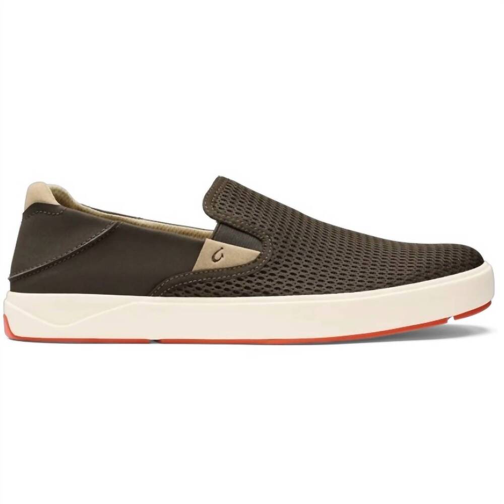 NEW OLUKAI men's lae'ahi breathable slip-on shoes in kona/kona